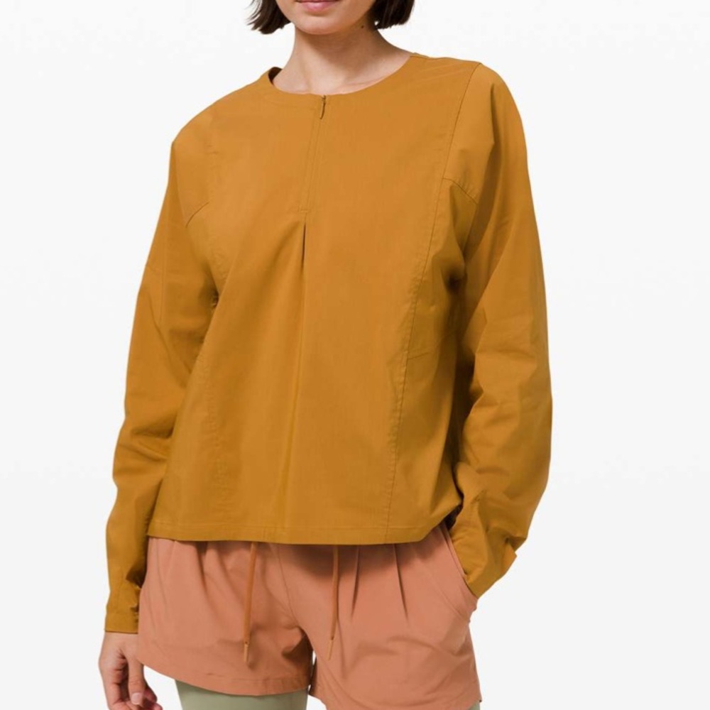 Lululemon Against Convention 1/4 Zip Long Sleeve Shirt Spiced Bronze